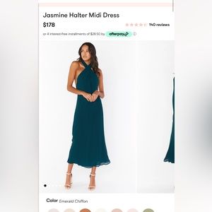 Jasmine Halter Midi Dress